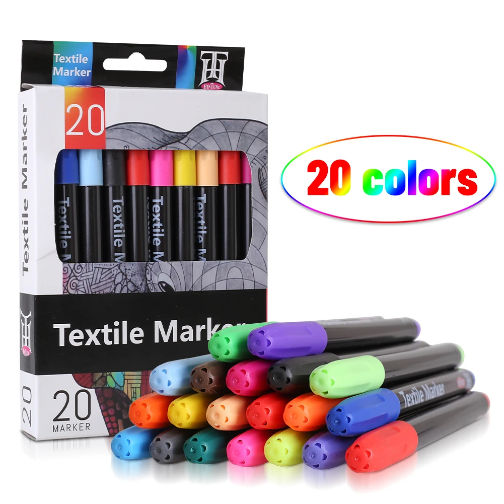 20 Colors Textile Marker Non Toxic Fabric Pen Hand-Painted Diy Permanent And Washable Not Fade After Being DriedT-Shirt Marker
20 Colors Textile Marker Non Toxic Fabric Pen Hand-Painted Diy Permanent And Washable Not Fade After Being DriedT-Shirt Marker