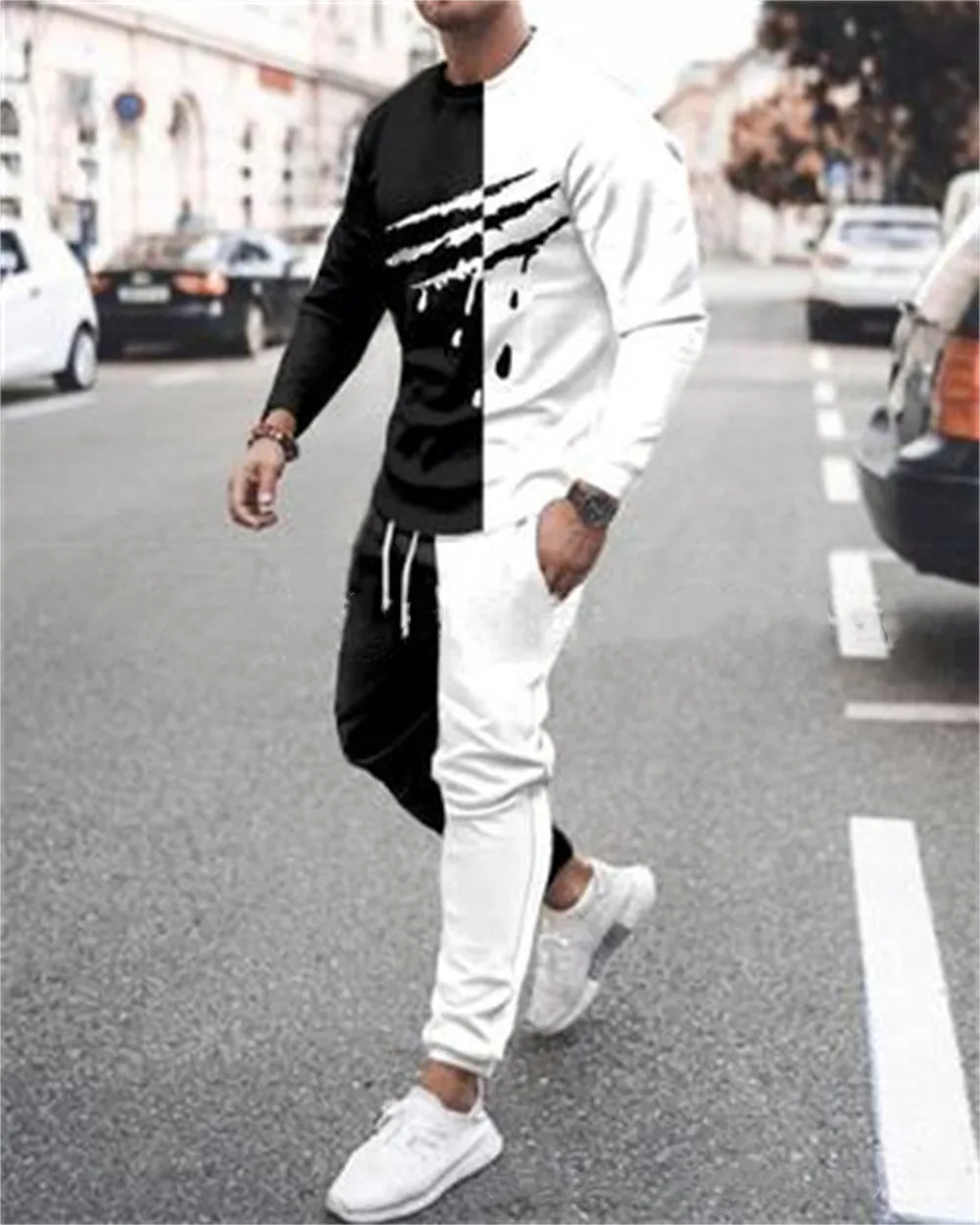 2021 Spring and Autumn Fashion Men's Long-sleeved Sports Loose Two-piece Casual 3D Printed Sports Pants Trendy Tops Suit
2021 Spring and Autumn Fashion Men's Long-sleeved Sports Loose Two-piece Casual 3D Printed Sports Pants Trendy Tops Suit