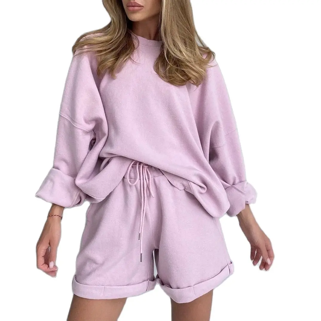 Long-Sleeved Round Neck Top Loose Fashion Casual Spring And Autumn Streetwear Pullover + Sports Shorts Loose Two-Piece Suit 2021
Long-Sleeved Round Neck Top Loose Fashion Casual Spring And Autumn Streetwear Pullover + Sports Shorts Loose Two-Piece Suit 2021