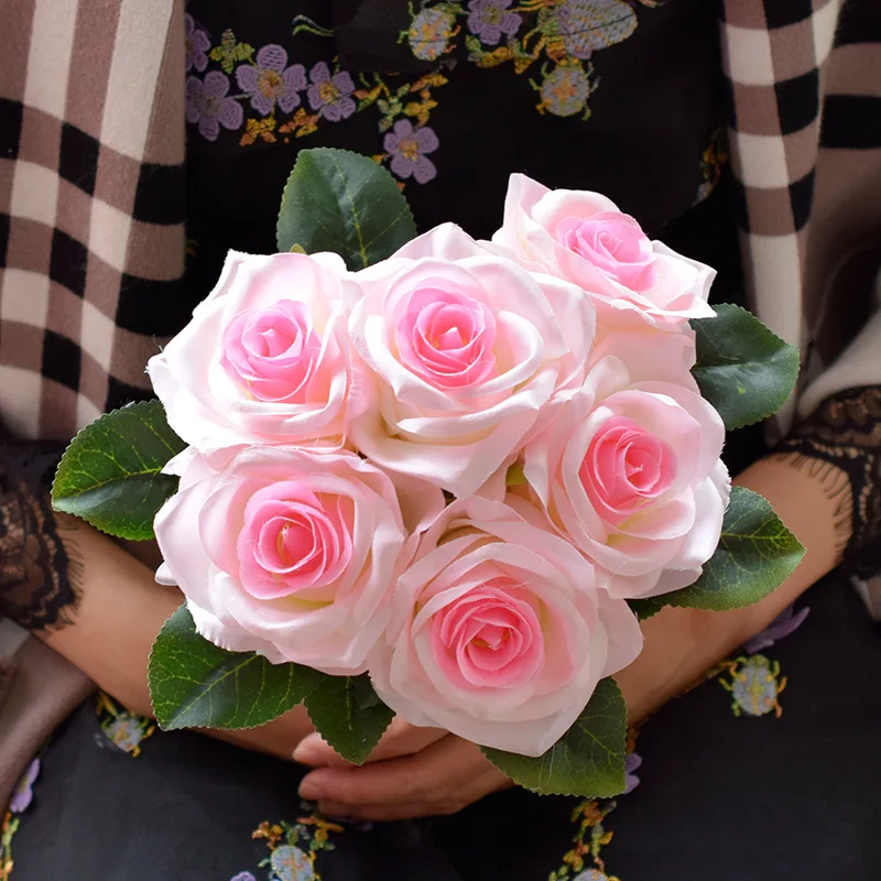 7 Heads Red Artificial Silk Roses Flower Bouquet For Wedding Bride Holding Home Fake White Flowers For Home Table Decoratio
7 Heads Red Artificial Silk Roses Flower Bouquet For Wedding Bride Holding Home Fake White Flowers For Home Table Decoratio