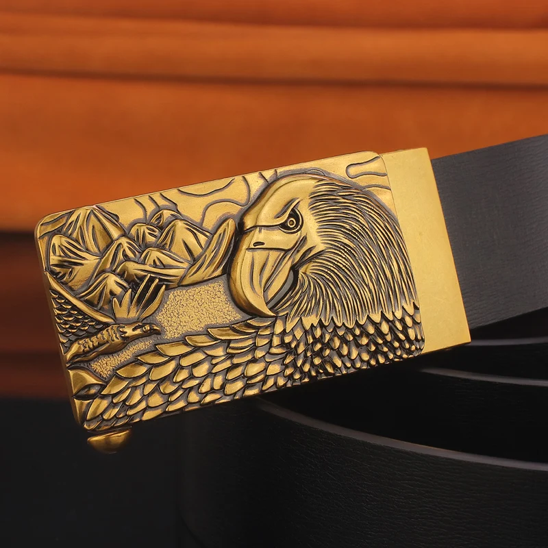 Men's Genuine Leather Belt High Quality Leather Waist Strap Eagle Vintage Buckle Belt For Jean Fansy Belt For Men
Men's Genuine Leather Belt High Quality Leather Waist Strap Eagle Vintage Buckle Belt For Jean Fansy Belt For Men