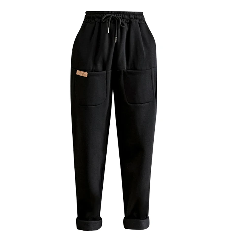 Fleece Thick Sweat Pants Women's Winter Artistic Large Size Loose All-Match Casual Harem Pants High Waist Lace-up Sports 
Fleece Thick Sweat Pants Women's Winter Artistic Large Size Loose All-Match Casual Harem Pants High Waist Lace-up Sports