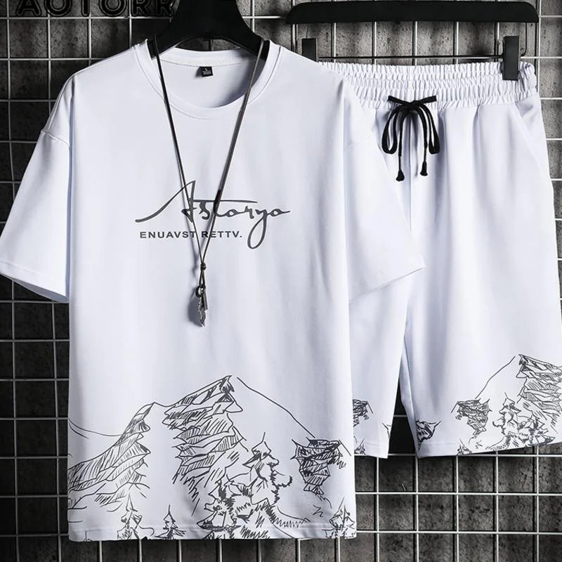 2021 New Casual Shorts Set Men Summer Fashion Sports Pack T-shirt + Shorts Sports Goods 2 Piece Sets Men's Jogger Training Suit
2021 New Casual Shorts Set Men Summer Fashion Sports Pack T-shirt + Shorts Sports Goods 2 Piece Sets Men's Jogger Training Suit