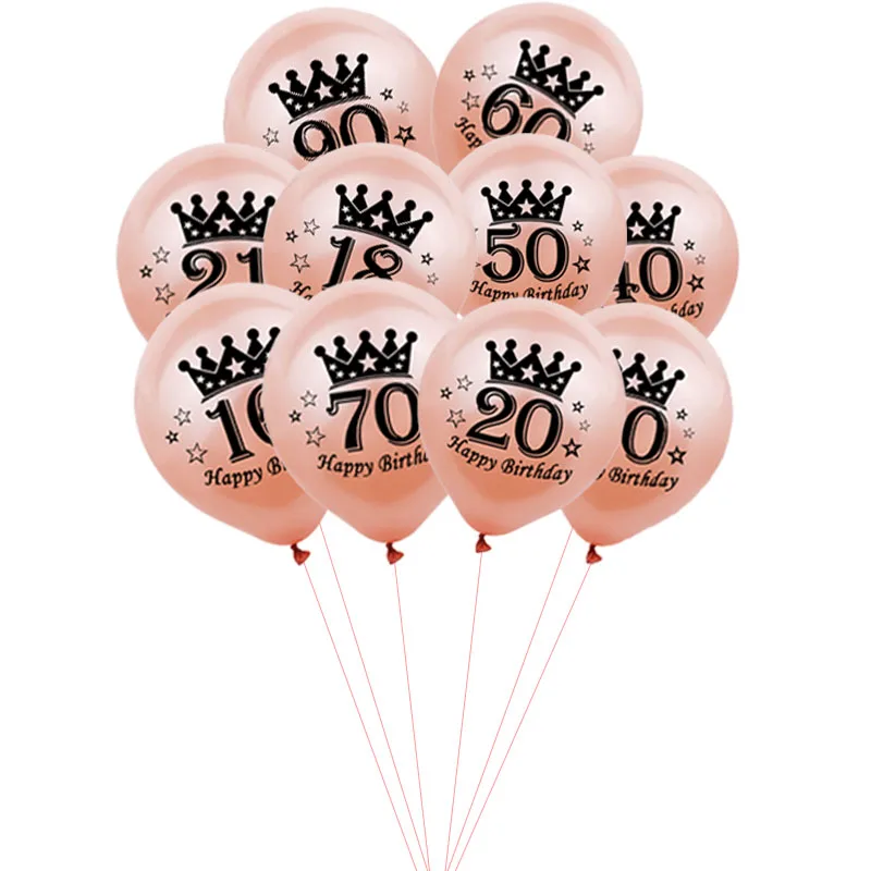 10pcs12inch Rose Gold Latex Balloon Number Crown Letter Pattern Wedding Ceremony Happy Birthday Party Supplies Decoration Props
10pcs12inch Rose Gold Latex Balloon Number Crown Letter Pattern Wedding Ceremony Happy Birthday Party Supplies Decoration Props