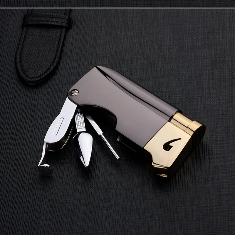 Multifunction Oblique Fire Open Flame Lighter With Pipe Tool Creative Point Cigar Gas Lighter Smoking Accessories Gift For Man
Multifunction Oblique Fire Open Flame Lighter With Pipe Tool Creative Point Cigar Gas Lighter Smoking Accessories Gift For Man