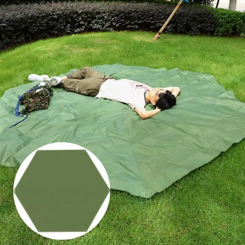 Waterproof Hexagonal Rain Fly Tent Portable Outdoor Ground Cloth Camping Sunshade Beach Picnic Mat for Hiking Traveling
Waterproof Hexagonal Rain Fly Tent Portable Outdoor Ground Cloth Camping Sunshade Beach Picnic Mat for Hiking Traveling