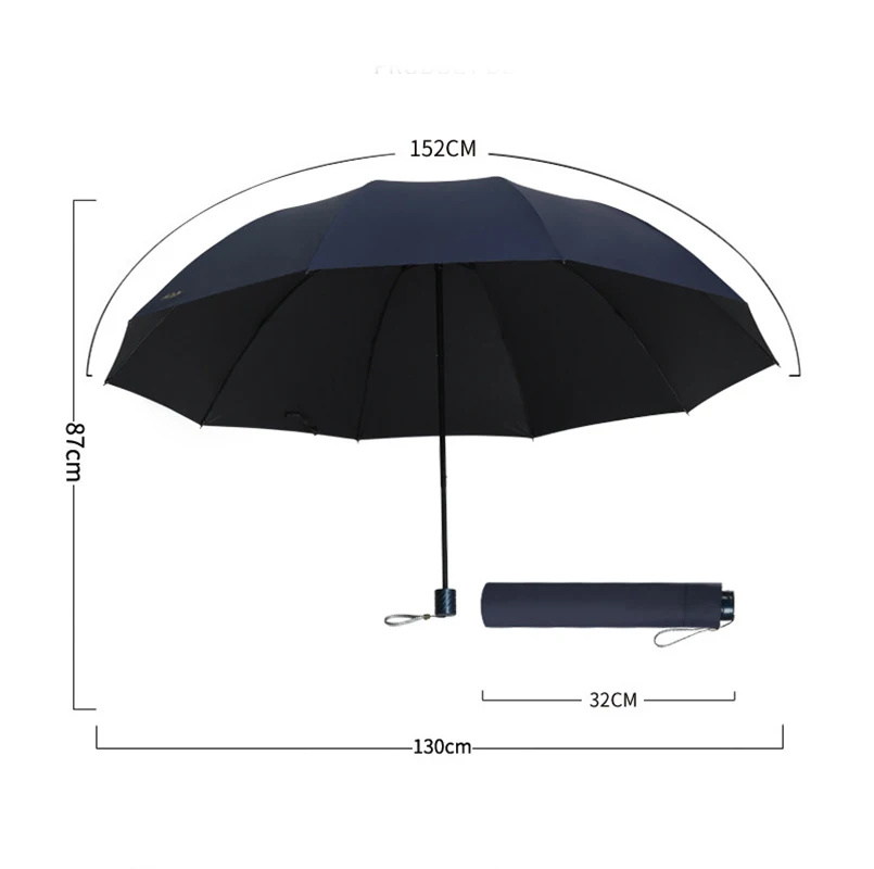 Складной зонт унисекс ветрозащитный большой от дождя солнечного и дождливого
