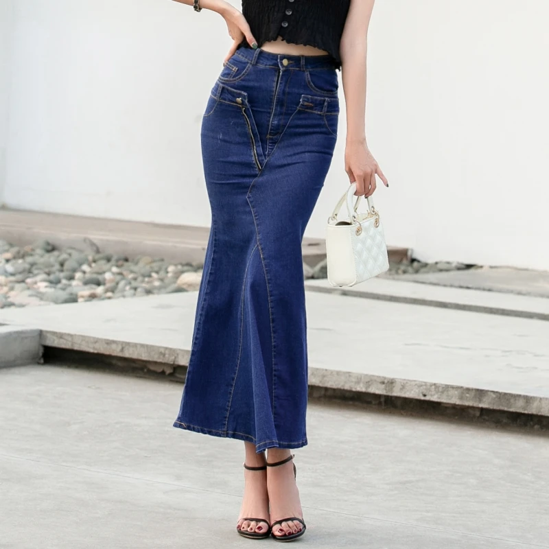 Autumn Irregular Fish Tail Denim Skirt Women Stretchy Ankle-length Long Skirt Mermaid Trumpet Empire High Waist Jeans B98692
Autumn Irregular Fish Tail Denim Skirt Women Stretchy Ankle-length Long Skirt Mermaid Trumpet Empire High Waist Jeans B98692