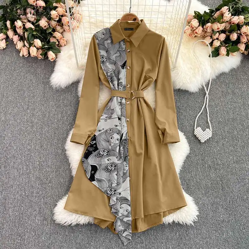 ZANZEA Vintage Spring Women Lapel Neck Long Sleeve Floral Printed Sundress Casual OL Work Vestidos Belted Patchwork Shirt Dress
ZANZEA Vintage Spring Women Lapel Neck Long Sleeve Floral Printed Sundress Casual OL Work Vestidos Belted Patchwork Shirt Dress