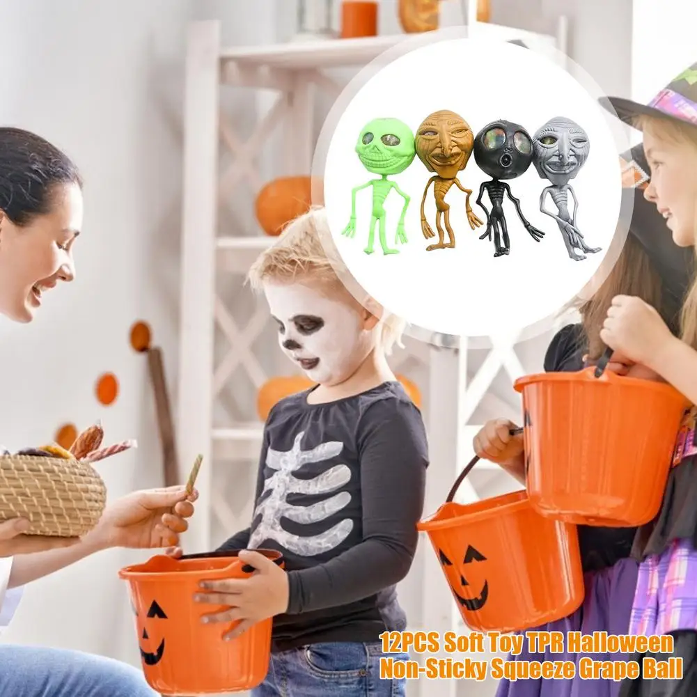 12PCS Soft Toy TPR Halloween Non-Sticky Stress Relief Squeeze Grape Balls Squeeze Grape Ball Funny Alien Relieve Pressure Balls
12PCS Soft Toy TPR Halloween Non-Sticky Stress Relief Squeeze Grape Balls Squeeze Grape Ball Funny Alien Relieve Pressure Balls