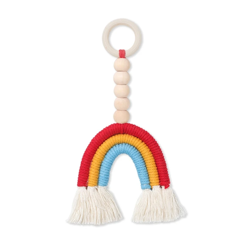 Baby Wooden Teething Ring Rainbow Tassel Macrame Nursing Teether Toy Shower Gift L9CD
Baby Wooden Teething Ring Rainbow Tassel Macrame Nursing Teether Toy Shower Gift L9CD