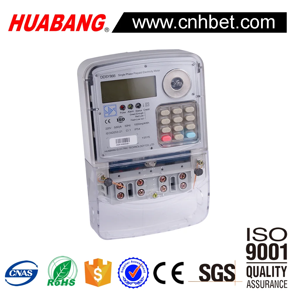 DDSY866 HUABANG STS SABS 1 phase keypad prepaid token energy meter worldwide
DDSY866 HUABANG STS SABS 1 phase keypad prepaid token energy meter worldwide
