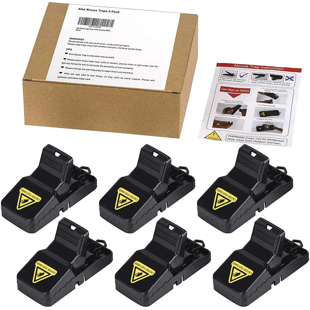 6Pcs Reusable Rat Catching Mice Mouse Traps Mousetrap Bait Snap Spring Rodent Catcher Pest Control
6Pcs Reusable Rat Catching Mice Mouse Traps Mousetrap Bait Snap Spring Rodent Catcher Pest Control