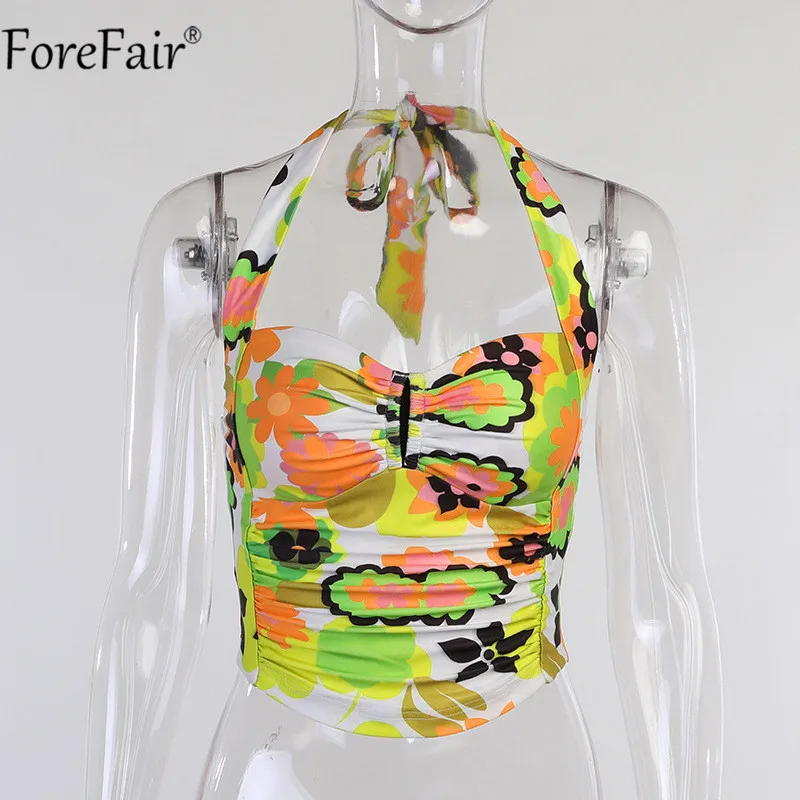 Forefair Summer Sexy Halter Y2k Crop Top Floral Printed Bandage Backless Off Shoulder Ruched Women Green Tank Top 2021 Casual
Forefair Summer Sexy Halter Y2k Crop Top Floral Printed Bandage Backless Off Shoulder Ruched Women Green Tank Top 2021 Casual