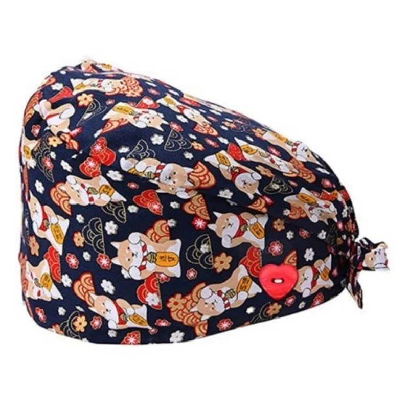 3Pcs Working Cap with Sweatband Buttons Cartoon Adjustable Tie Back Bouffant Hat
3Pcs Working Cap with Sweatband Buttons Cartoon Adjustable Tie Back Bouffant Hat