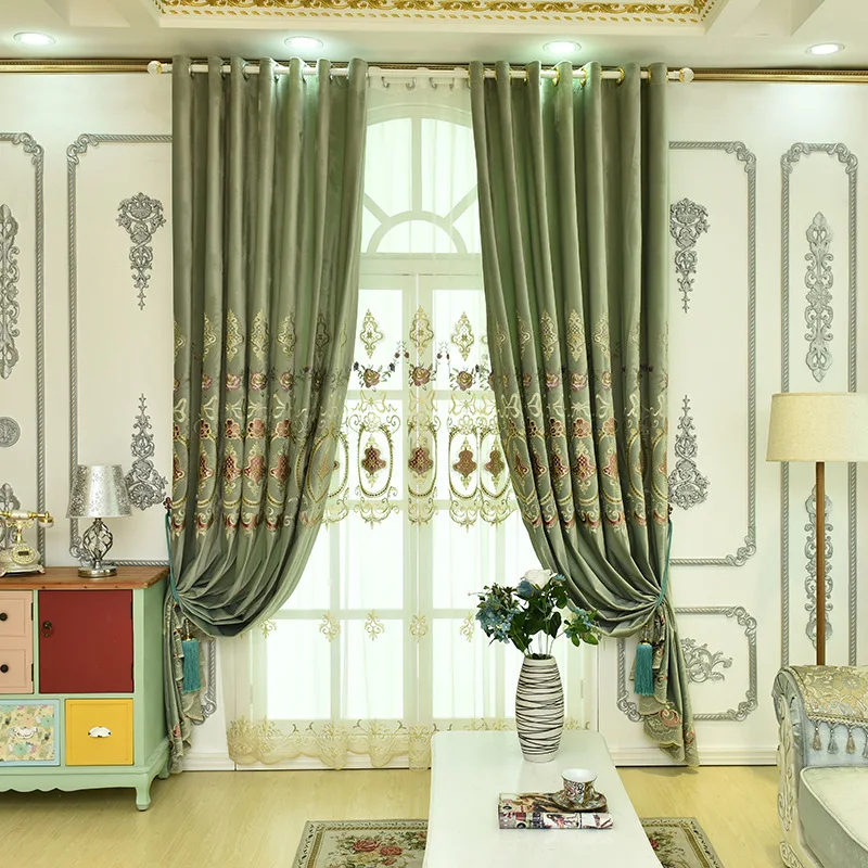 Modern and Simple European Style Velvet Embroidered Curtains for Living Room Bedroom Study Balcony Blackout Curtains Custom
Modern and Simple European Style Velvet Embroidered Curtains for Living Room Bedroom Study Balcony Blackout Curtains Custom