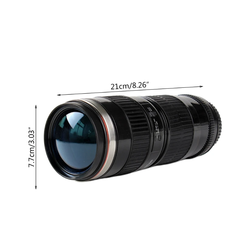 400ml Camera Lens Shaped Thermos EF 70-200mm Stainless Steel Coffee Tea Mug with Lid Drink Water Cup
400ml Camera Lens Shaped Thermos EF 70-200mm Stainless Steel Coffee Tea Mug with Lid Drink Water Cup