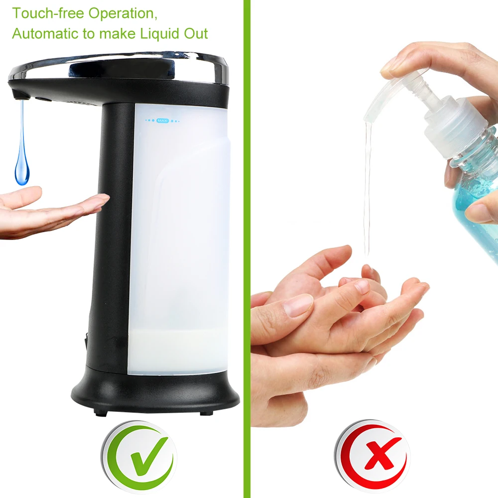 400ml Automatic Sanitizer Dispenser Liquid Soap Dispenser Intelligent Sensor Touchless Hands Cleaning Bathroom Accessories
400ml Automatic Sanitizer Dispenser Liquid Soap Dispenser Intelligent Sensor Touchless Hands Cleaning Bathroom Accessories