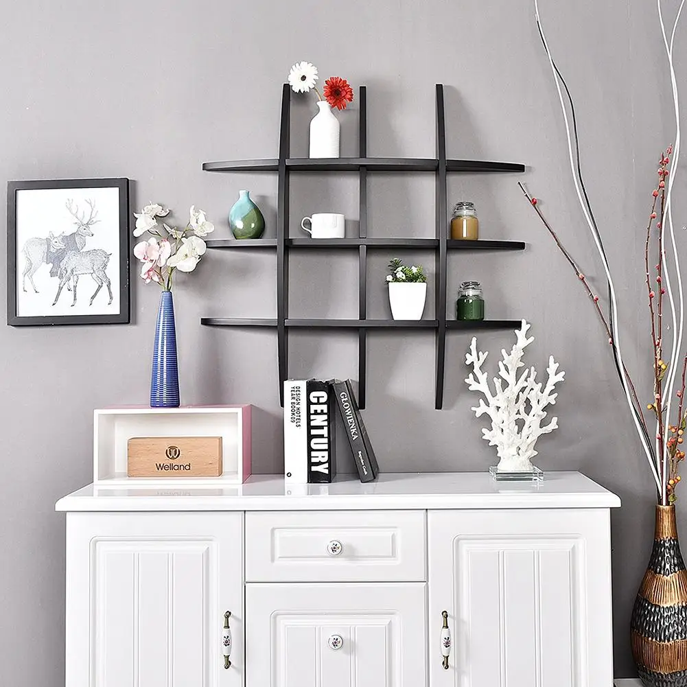 29.5 inch Cross Display Wall Mounted Storage Shelf Vase Holder MDF Black With Shelving Solution Cross Display Wall Shelf
29.5 inch Cross Display Wall Mounted Storage Shelf Vase Holder MDF Black With Shelving Solution Cross Display Wall Shelf