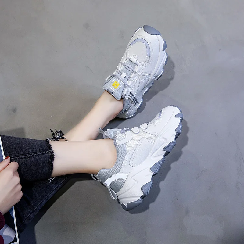 SWYIVY Genuine Leather Women Sneakers Platform Casual Shoes Sneakers Women Vulcanized Shoes Lace-Up Ladies White Chunky Sneakers
SWYIVY Genuine Leather Women Sneakers Platform Casual Shoes Sneakers Women Vulcanized Shoes Lace-Up Ladies White Chunky Sneakers