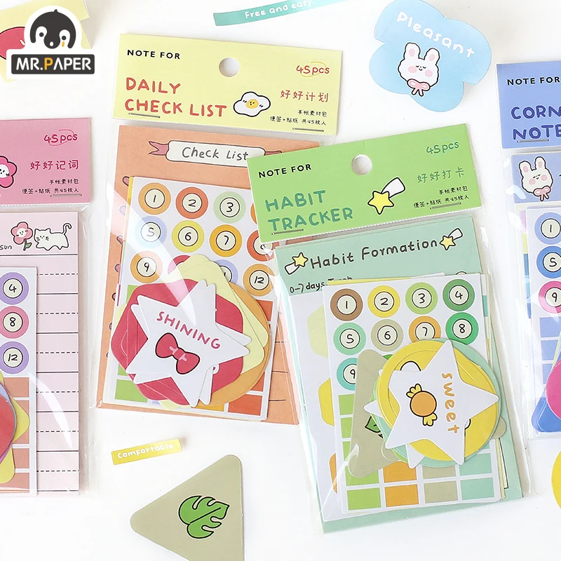 45 Pcs/bag 4 Designs Good Remember Series Cartoon Style Creative Hand Account Decor DIY Memo Pads And Stickers Material
45 Pcs/bag 4 Designs Good Remember Series Cartoon Style Creative Hand Account Decor DIY Memo Pads And Stickers Material