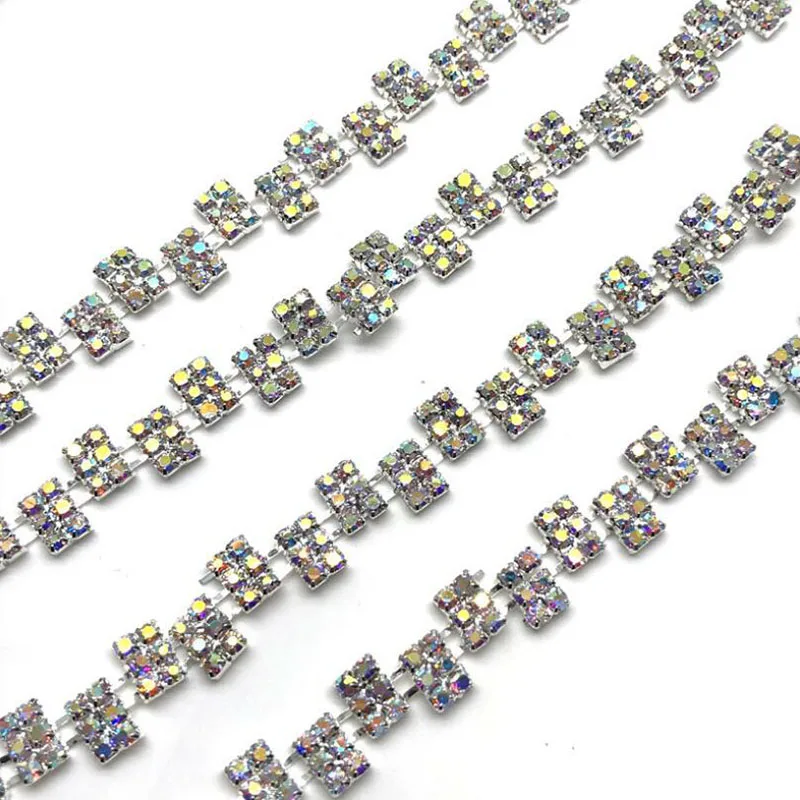 10Yards Bridal Sash Trim Rhinestone Crystal Trimming AB Silver Beaded For Wedding Dress
10Yards Bridal Sash Trim Rhinestone Crystal Trimming AB Silver Beaded For Wedding Dress
