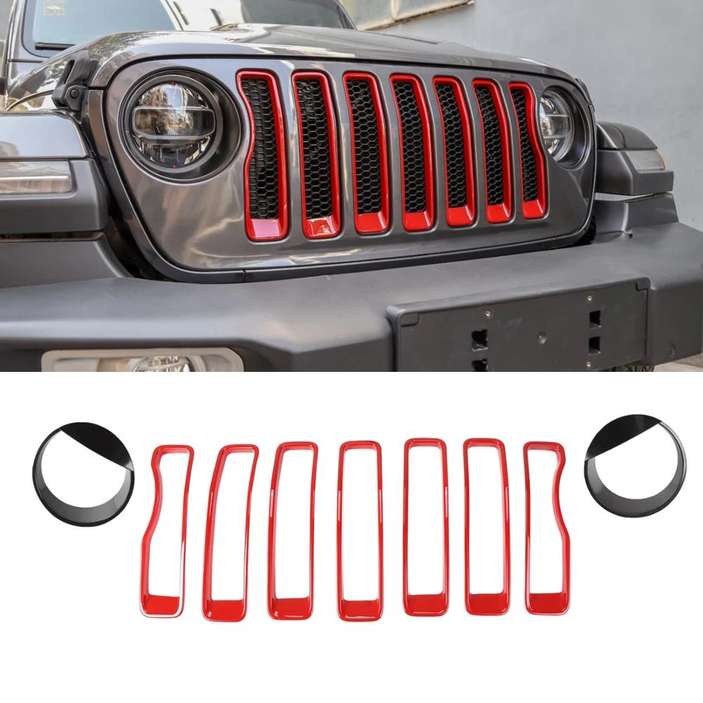 Front Grill Grille Cover Trim Headlight Decoration Sticker for Jeep Wrangler JL 2018 2019 JT 2020 2021 2022 Car Accessories ABS
Front Grill Grille Cover Trim Headlight Decoration Sticker for Jeep Wrangler JL 2018 2019 JT 2020 2021 2022 Car Accessories ABS