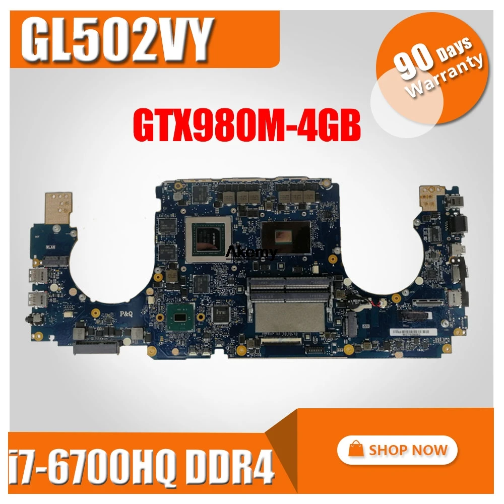 GL502VY Motherboard For Asus ROG GL502VY laptop Motherboard Mainboard GTX980M-4GB i7-6700HQ DDR4
GL502VY Motherboard For Asus ROG GL502VY laptop Motherboard Mainboard GTX980M-4GB i7-6700HQ DDR4