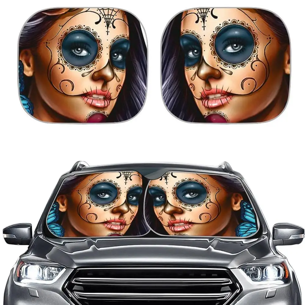 Day of the Dead Sugar Skull Pattern Heat Reflector Car Window Shade Sunshade for Car Windows Set of 2 Side Window Sunshade Hot
Day of the Dead Sugar Skull Pattern Heat Reflector Car Window Shade Sunshade for Car Windows Set of 2 Side Window Sunshade Hot
