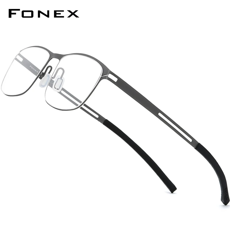 FONEX B Titanium Glasses Frame Men Square Optical Prescription Eyeglasses 2020 New Antiskid Silicone Screwless Eyewear 8529
FONEX B Titanium Glasses Frame Men Square Optical Prescription Eyeglasses 2020 New Antiskid Silicone Screwless Eyewear 8529