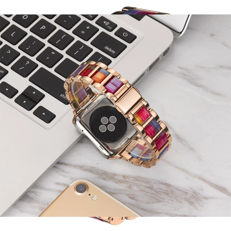 Stainless Steel&resin Strap for Apple Watch Band 44mm 42mm Iwatch Band 42mm 38mm Band for Apple Watch 5/4/3/2/1 44/42/40/38 Mm
Stainless Steel&resin Strap for Apple Watch Band 44mm 42mm Iwatch Band 42mm 38mm Band for Apple Watch 5/4/3/2/1 44/42/40/38 Mm