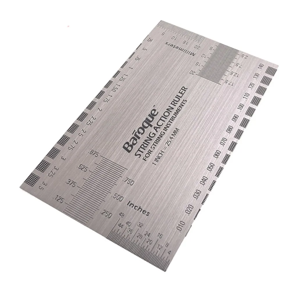 Guitar String Pitch Scale Measuring Ruler String Action Measuring Tool For Guitar Bass Electric Stainless Steel Guitar Parts
Guitar String Pitch Scale Measuring Ruler String Action Measuring Tool For Guitar Bass Electric Stainless Steel Guitar Parts