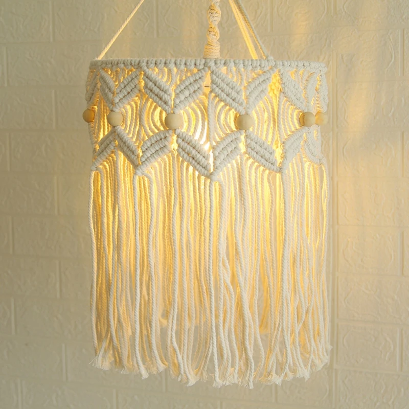 Handmade Macrame Pendant Lamp Shade Boho Chic Home Decor Ceiling Light Shade Tasselled Lighting Decoration Drop Shipping
Handmade Macrame Pendant Lamp Shade Boho Chic Home Decor Ceiling Light Shade Tasselled Lighting Decoration Drop Shipping
