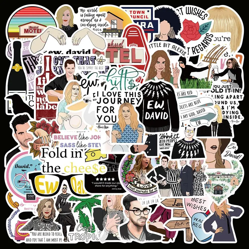 10/50pcs Classic Tv Show Schitt's Creek Graffiti Sticker for DIY scrapbooking Phone Car Luggage Laptop decals Sticker Waterproof
10/50pcs Classic Tv Show Schitt's Creek Graffiti Sticker for DIY scrapbooking Phone Car Luggage Laptop decals Sticker Waterproof