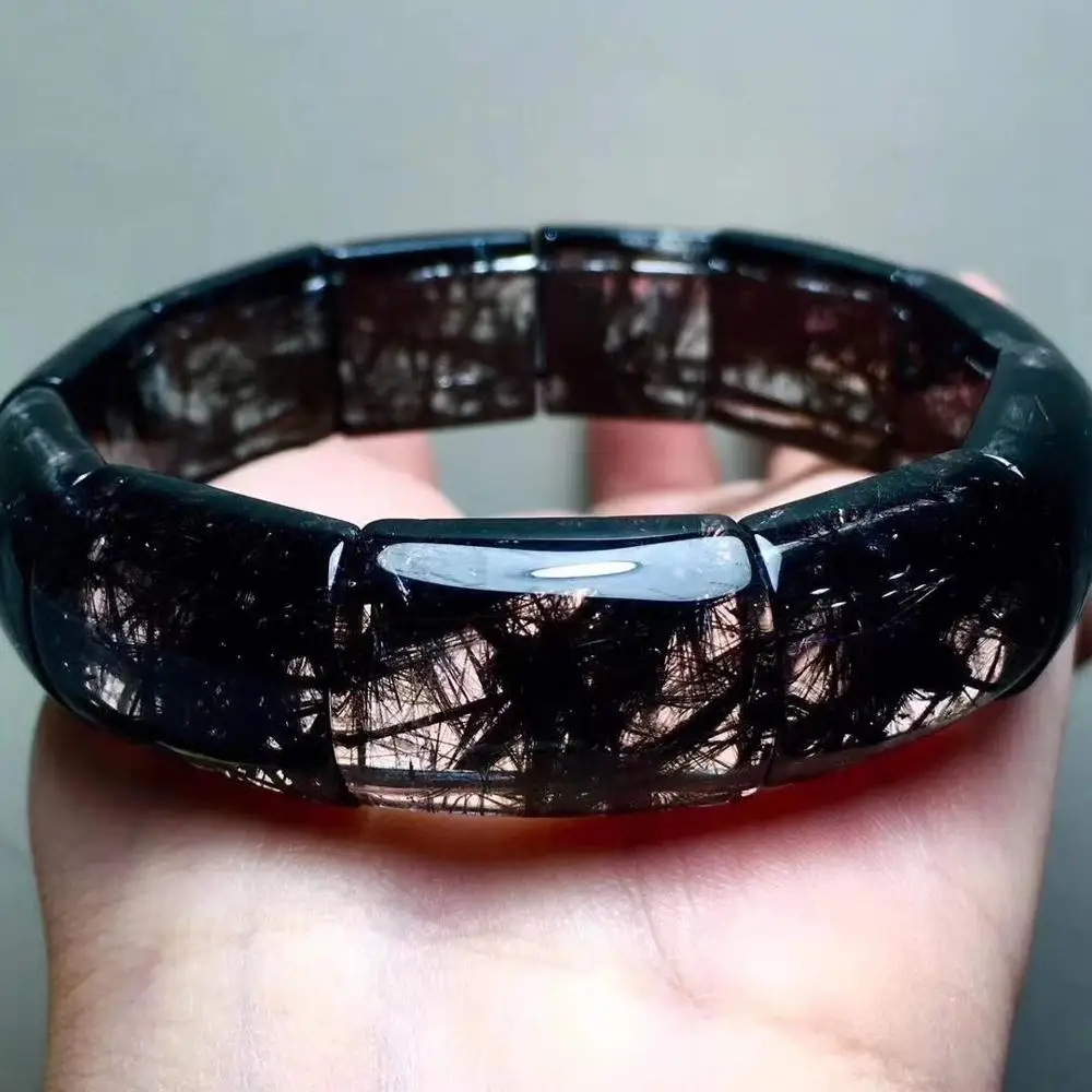 Real Natural Brazil Black Rutilated Quartz Bangle Bracelet For Woman Man Crystal 22x16mm Rectangle Beads Gemstone Stretch AAAAA
Real Natural Brazil Black Rutilated Quartz Bangle Bracelet For Woman Man Crystal 22x16mm Rectangle Beads Gemstone Stretch AAAAA