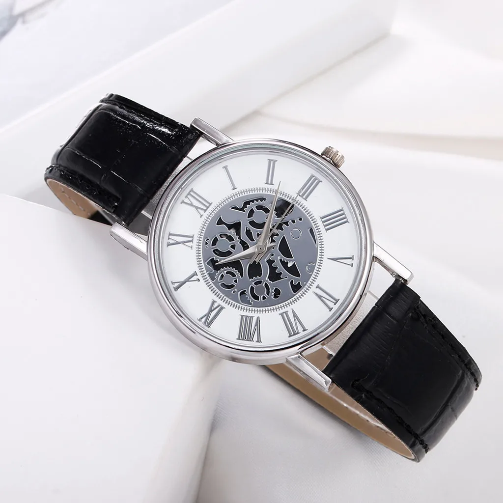 High Quality Leather Men Watch With Retro Dial Digital Wristwatch For Man Fashion Business Mens Quartz Wristwatch Reloj Hombre 
High Quality Leather Men Watch With Retro Dial Digital Wristwatch For Man Fashion Business Mens Quartz Wristwatch Reloj Hombre