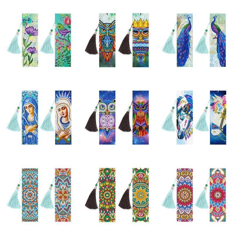 New 2/4pcs DIY Bookmark Christmas Diamond Painting Cross Stitch 5D Diamond Embroidery Book Mark For Birthday Gift
New 2/4pcs DIY Bookmark Christmas Diamond Painting Cross Stitch 5D Diamond Embroidery Book Mark For Birthday Gift
