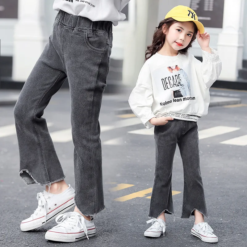 2021 New Style Bell Bottom Elasticated Jeans For Girls Skinny Pants Clothes For Girl Spring Summer Autumn Slim Tassel Fashion
2021 New Style Bell Bottom Elasticated Jeans For Girls Skinny Pants Clothes For Girl Spring Summer Autumn Slim Tassel Fashion