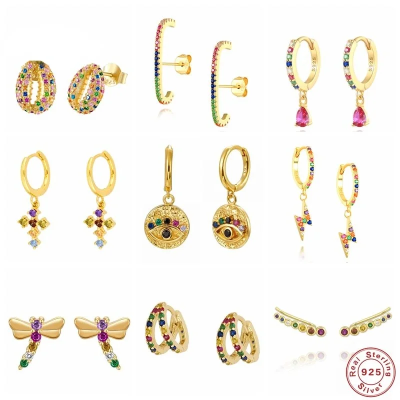 Sterling Silver Ear Stud Earrings for Women Bohemian Colorful Zircon Cartilage Piercing Earring Jewelry Gifts
Sterling Silver Ear Stud Earrings for Women Bohemian Colorful Zircon Cartilage Piercing Earring Jewelry Gifts