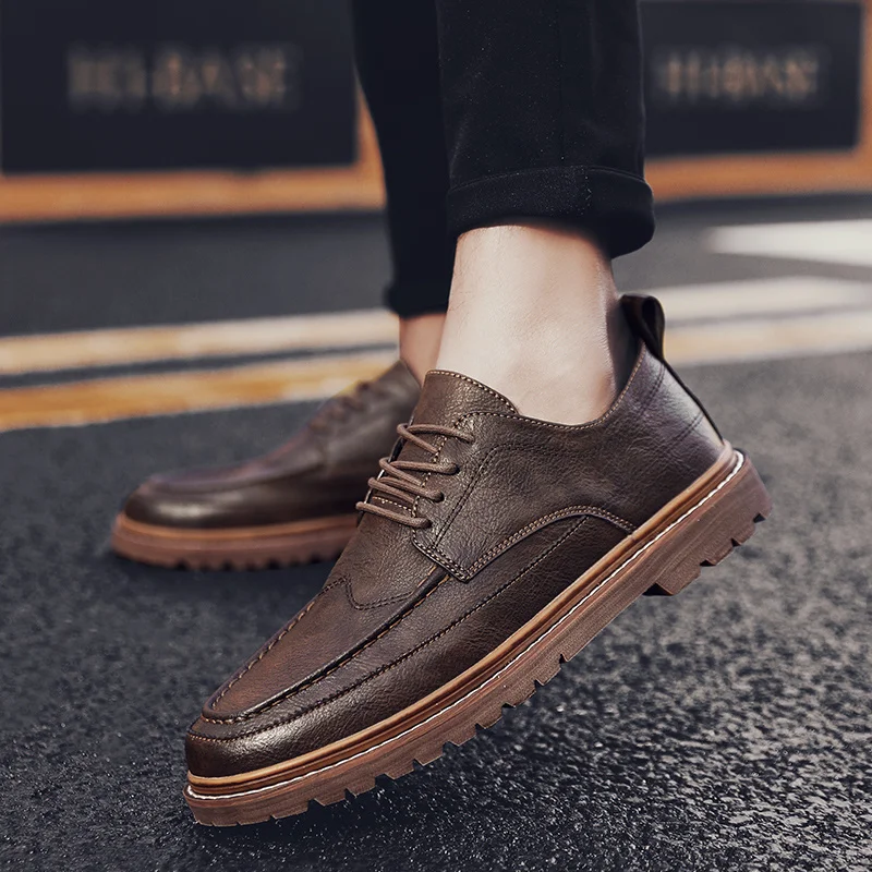 Casual Shoes Leather Brand Men Men's Dress Shoes British Style Business Flat Shoes Breathable Office Wedding Comfy Men shoes
Casual Shoes Leather Brand Men Men's Dress Shoes British Style Business Flat Shoes Breathable Office Wedding Comfy Men shoes