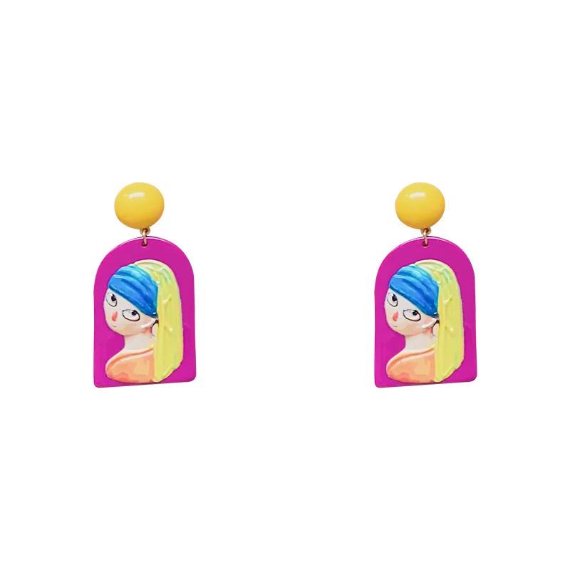 Origin Summer Queen Portrait Mona Lisa Painting Geometrical Dangle Earring for Women Fashion Resin Earring Jewelry Pendientes
Origin Summer Queen Portrait Mona Lisa Painting Geometrical Dangle Earring for Women Fashion Resin Earring Jewelry Pendientes