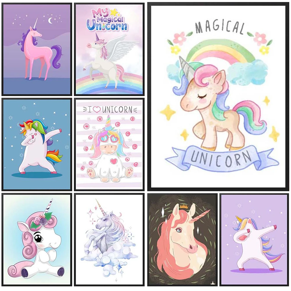 Cartoon Kawaii Magical Unicorn Nordic Poster Baby Gift Wall Art Canvas Painting Wall Pictures For Living Room Decor Unframed
Cartoon Kawaii Magical Unicorn Nordic Poster Baby Gift Wall Art Canvas Painting Wall Pictures For Living Room Decor Unframed