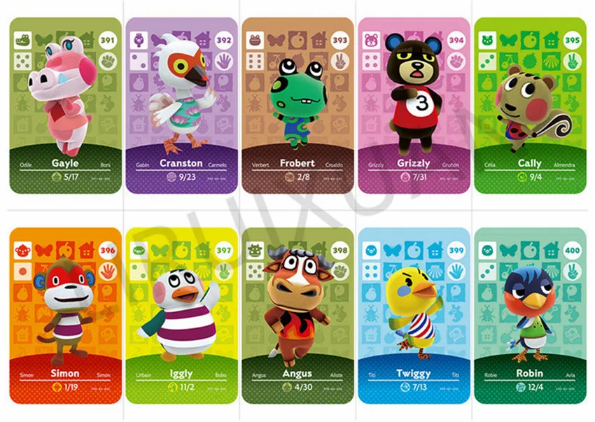 Series 4 (391-400) Animal Croxxing Villager Game Card Gayle Iggly Twiggy Ntag215 Tag Exquisite Standard Card NS Switch WiiU 3DS
Series 4 (391-400) Animal Croxxing Villager Game Card Gayle Iggly Twiggy Ntag215 Tag Exquisite Standard Card NS Switch WiiU 3DS