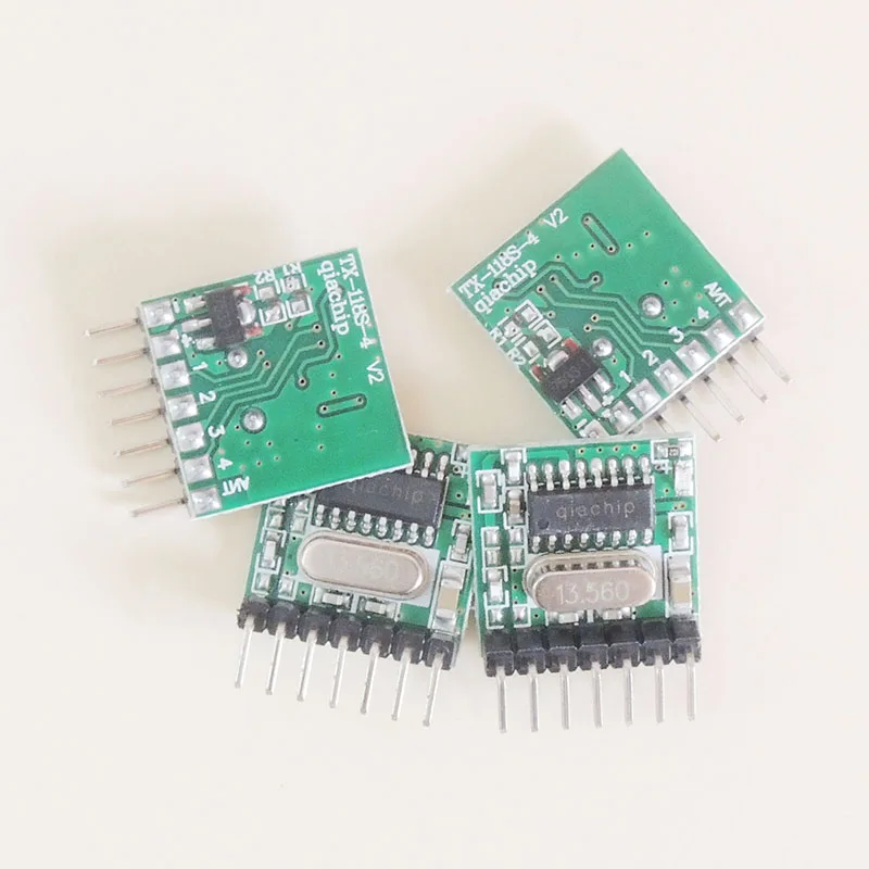 433Mhz Superheterodyne RF Receiver and Transmitter Module with antenna for Arduino DIY Kit 4 Ch output With Learning Button
433Mhz Superheterodyne RF Receiver and Transmitter Module with antenna for Arduino DIY Kit 4 Ch output With Learning Button