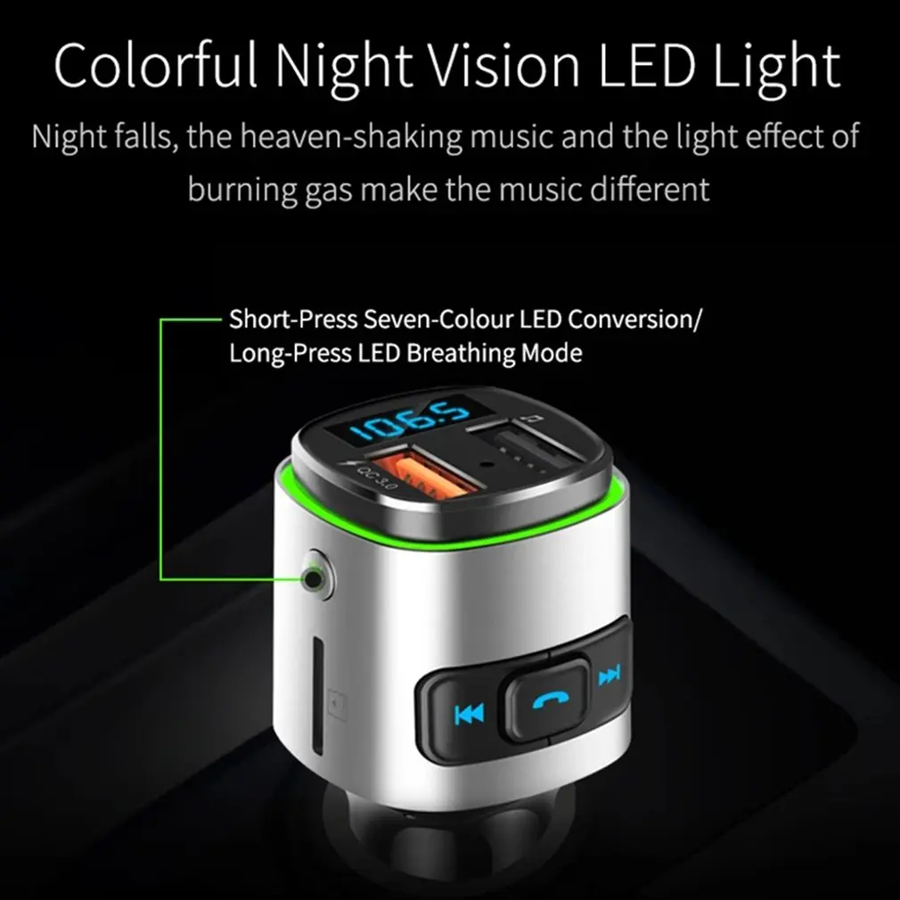 BC41 Car MP3 player FM transmitter U disk / TF card music player Bluetooth receiver hands-free calling USB QC3.0 car charger
BC41 Car MP3 player FM transmitter U disk / TF card music player Bluetooth receiver hands-free calling USB QC3.0 car charger