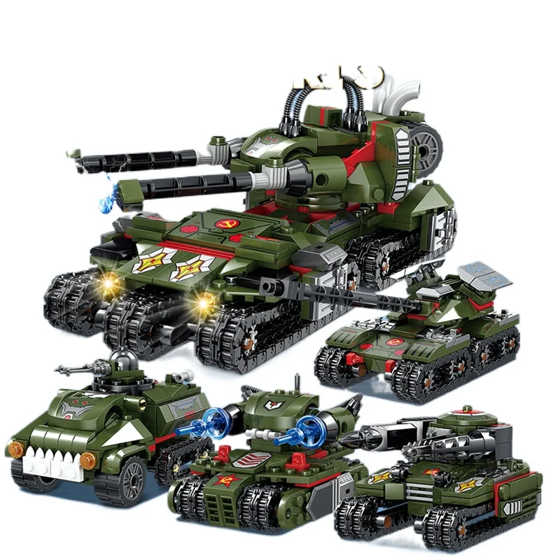 4 in 1 Deformation Apocalypse Tank Block Mini Mirage Tesla War Chariot Military Tank Buildings Brick Toys For Boy Kids
4 in 1 Deformation Apocalypse Tank Block Mini Mirage Tesla War Chariot Military Tank Buildings Brick Toys For Boy Kids
