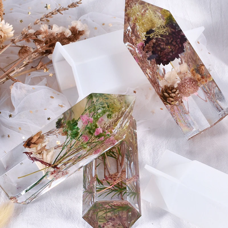 DIY Hexagonal Cone Crystal Epoxy Resin Mold Home Decoration Jewelry Candle Making Silicone Mold
DIY Hexagonal Cone Crystal Epoxy Resin Mold Home Decoration Jewelry Candle Making Silicone Mold