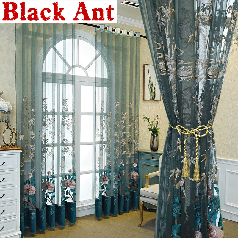 Europe High-End Embroidered Tulle Curtain Velvet Splice Sheer Voile Fabric Flower Window Screen for Living room Cortinas X832F
Europe High-End Embroidered Tulle Curtain Velvet Splice Sheer Voile Fabric Flower Window Screen for Living room Cortinas X832F