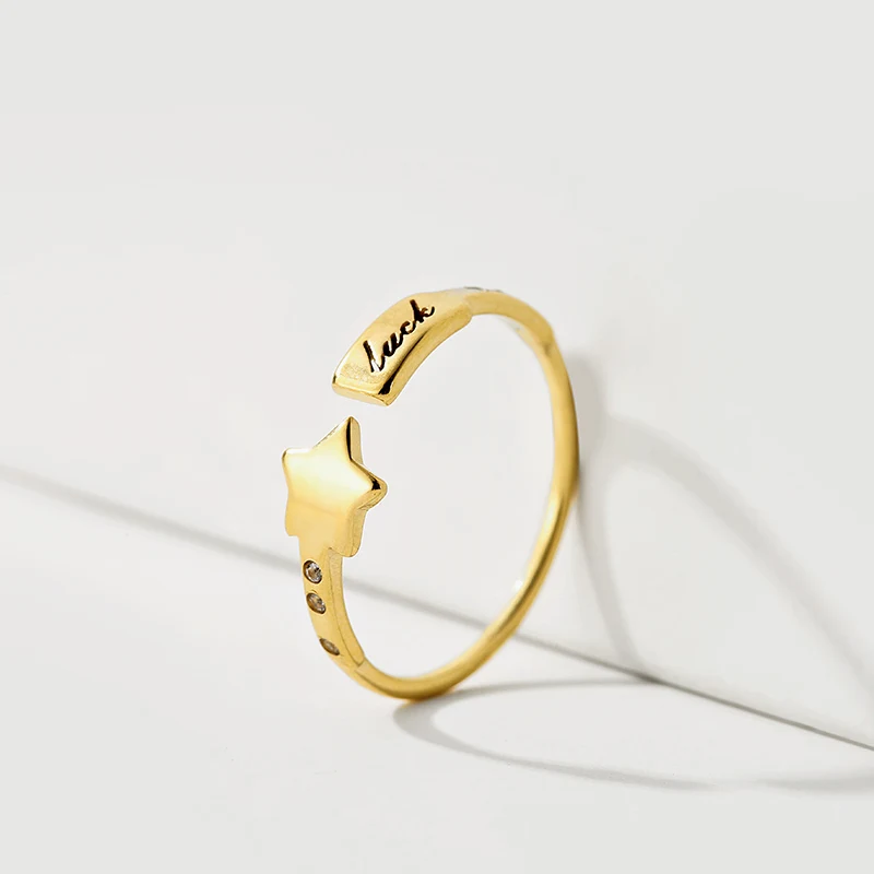 Carlidana Pentagram Star Carved Letter Openwork Ring Micro-Set Zircon Korean Fashion Index Finger Ring
Carlidana Pentagram Star Carved Letter Openwork Ring Micro-Set Zircon Korean Fashion Index Finger Ring