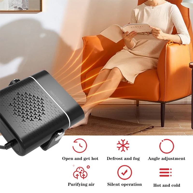 Car Heater Electric Heating Fan 12V/24V Portable Electric Dryer Windshield Defogging Demister Defroster For Car Home
Car Heater Electric Heating Fan 12V/24V Portable Electric Dryer Windshield Defogging Demister Defroster For Car Home
